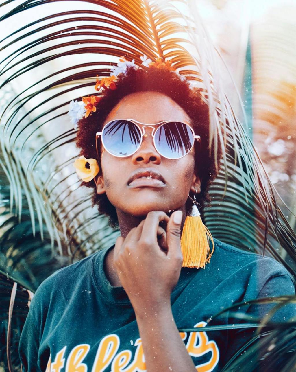 photo of woman wearing sunglasses